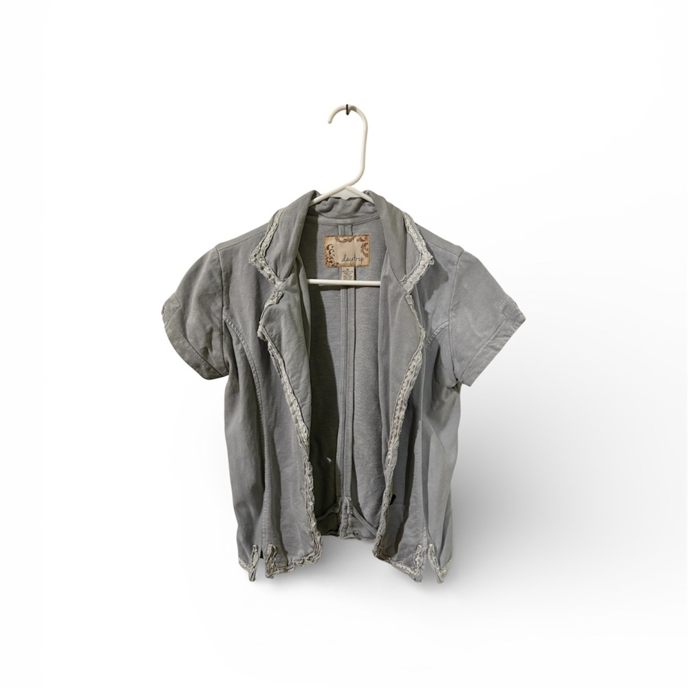 Daytrip Light Gray Frayed Jacket